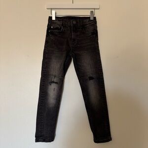 Zara Black Jeans Slim Fit Distressed Style